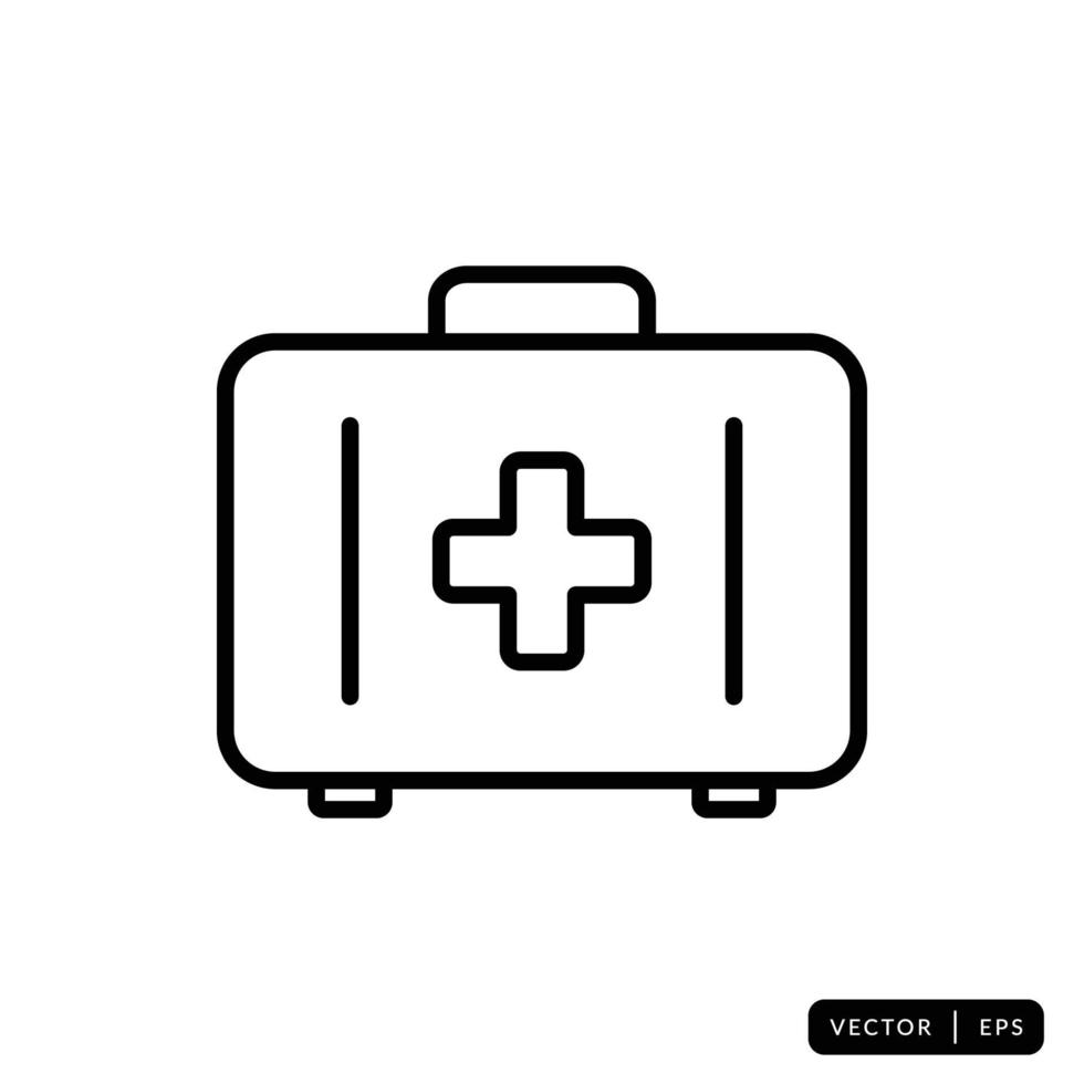 kit médico icono vector - signo o símbolo