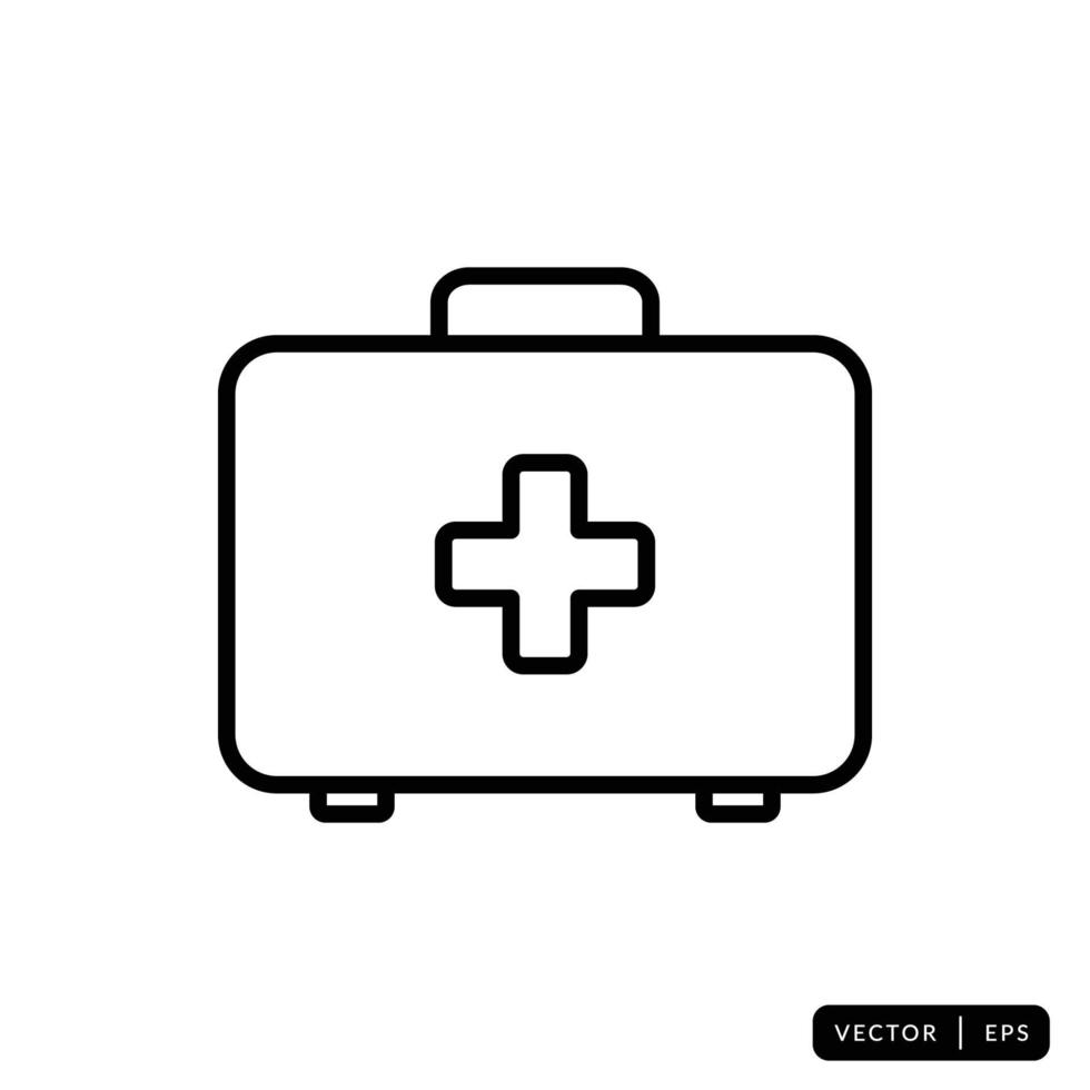 kit médico icono vector - signo o símbolo