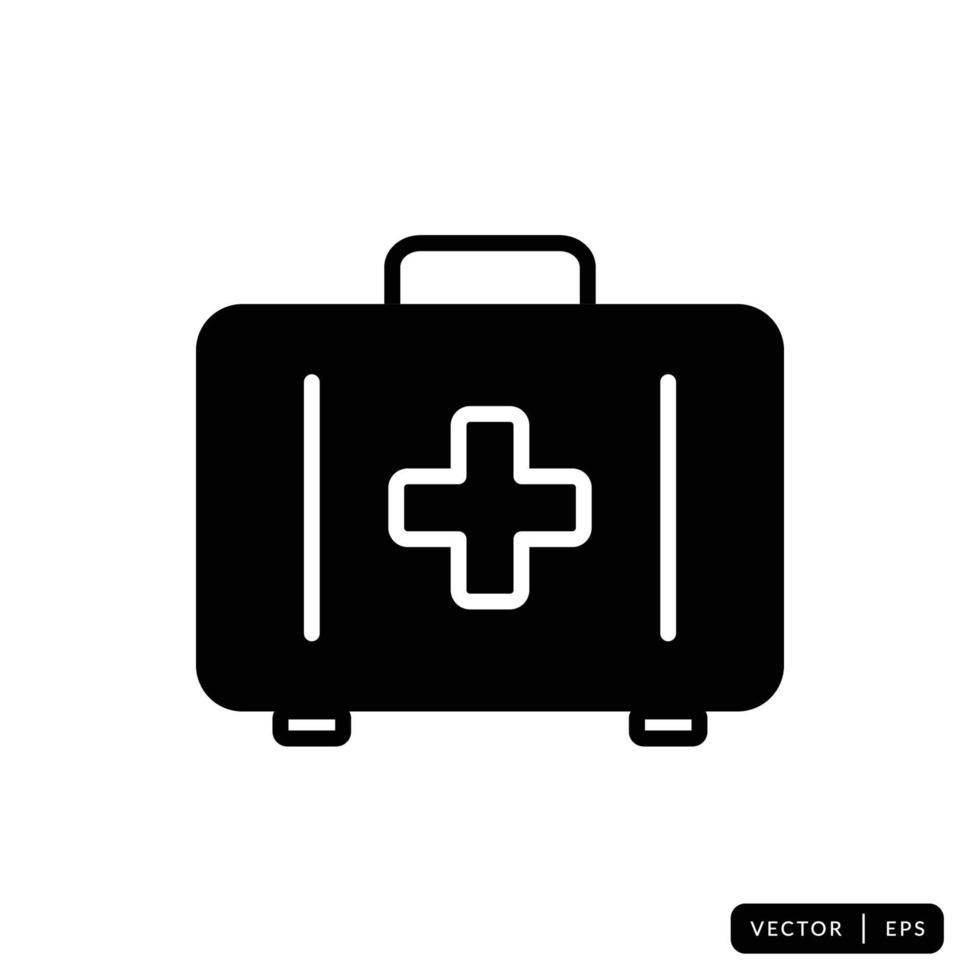 kit médico icono vector - signo o símbolo