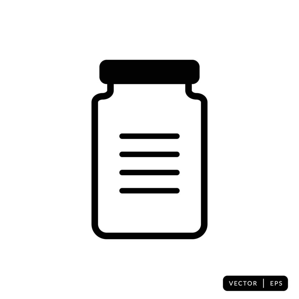 Medical Bottle Icon Vector - Sign or Symbol