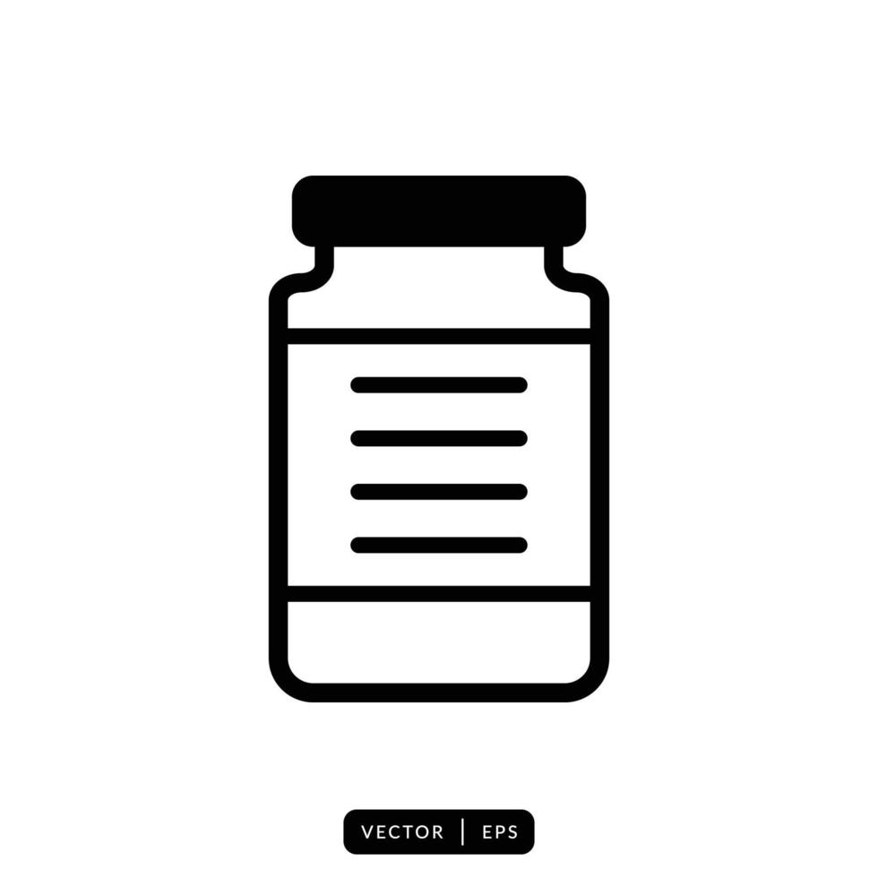Medical Bottle Icon Vector - Sign or Symbol