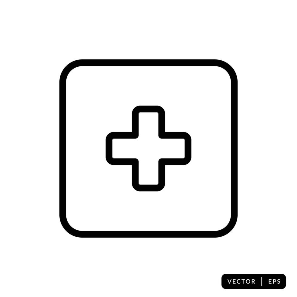 kit médico icono vector - signo o símbolo