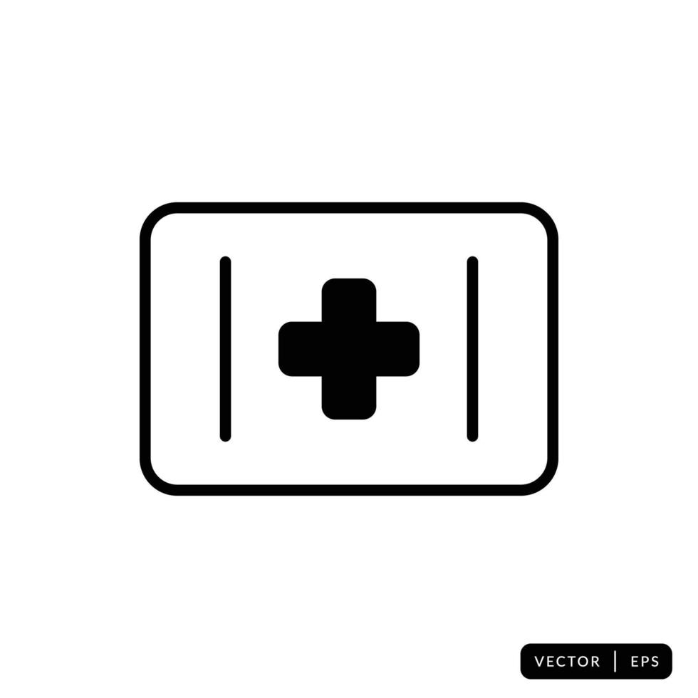 kit médico icono vector - signo o símbolo