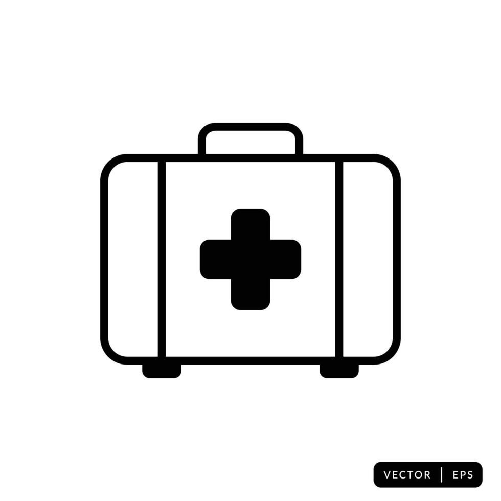 kit médico icono vector - signo o símbolo