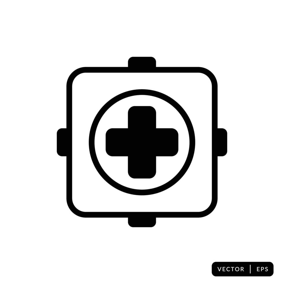 kit médico icono vector - signo o símbolo