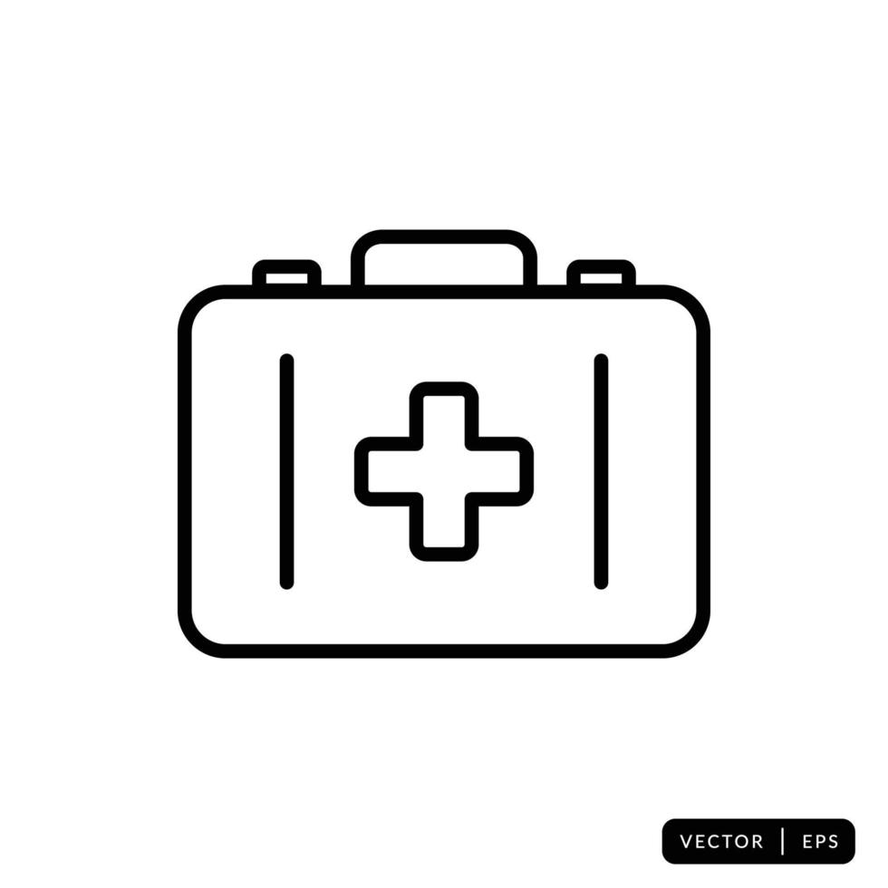 kit médico icono vector - signo o símbolo