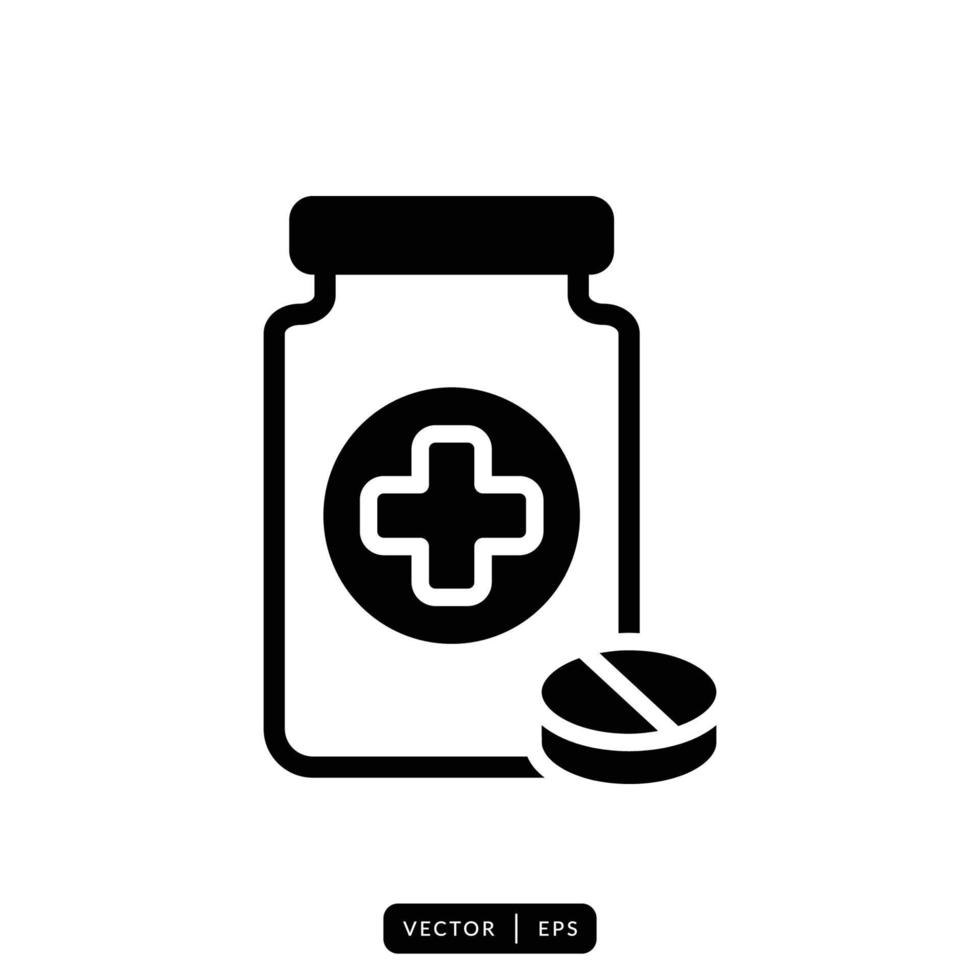 vector de icono de botella médica - signo o símbolo