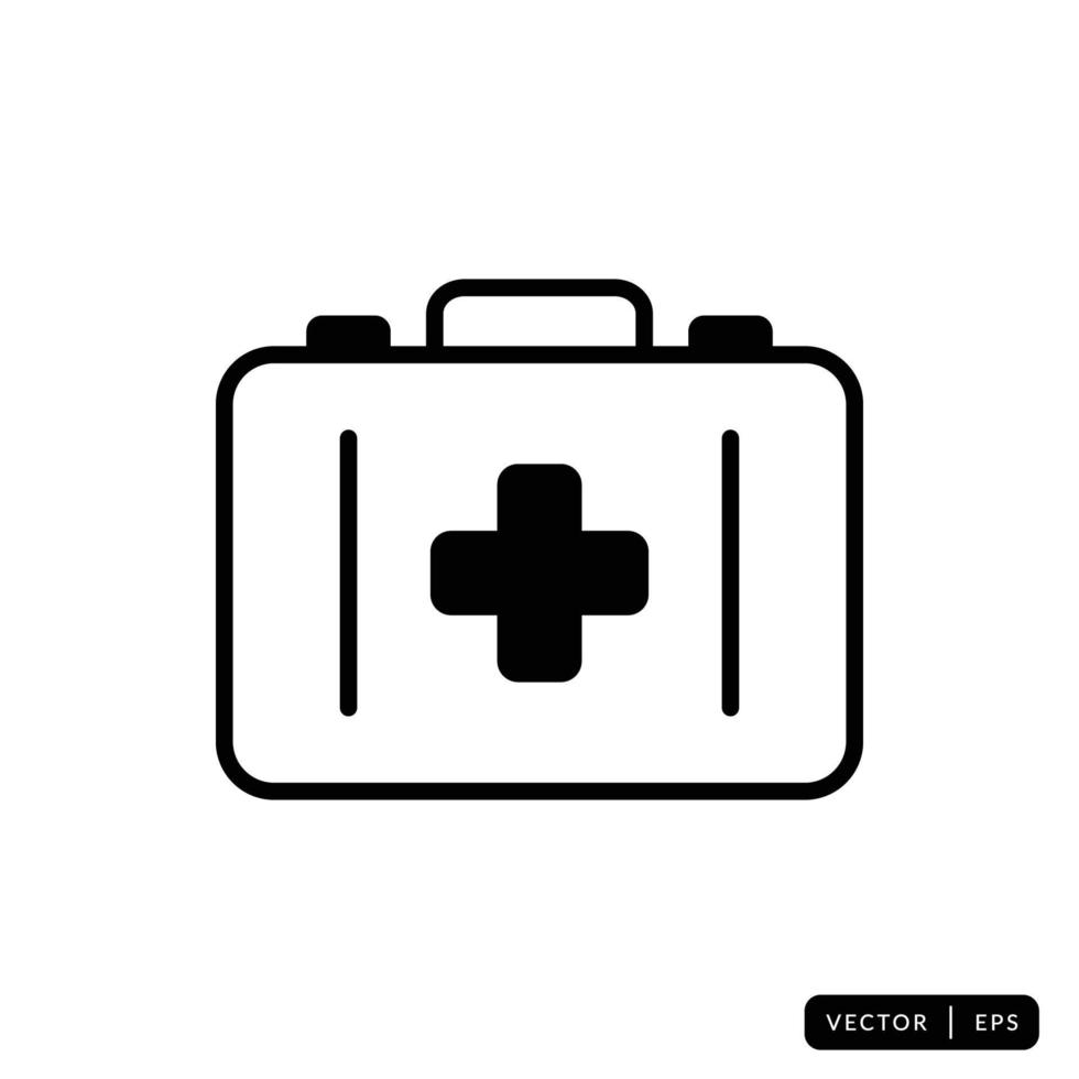 kit médico icono vector - signo o símbolo