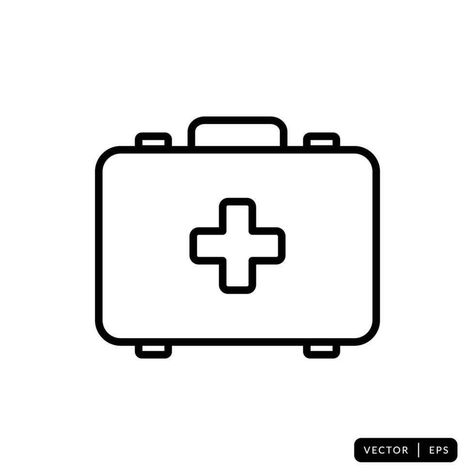 kit médico icono vector - signo o símbolo