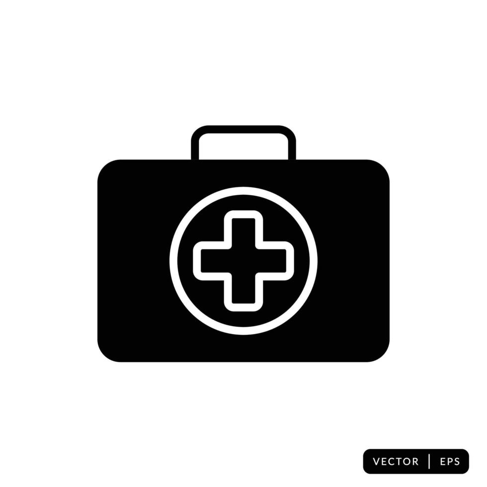 kit médico icono vector - signo o símbolo