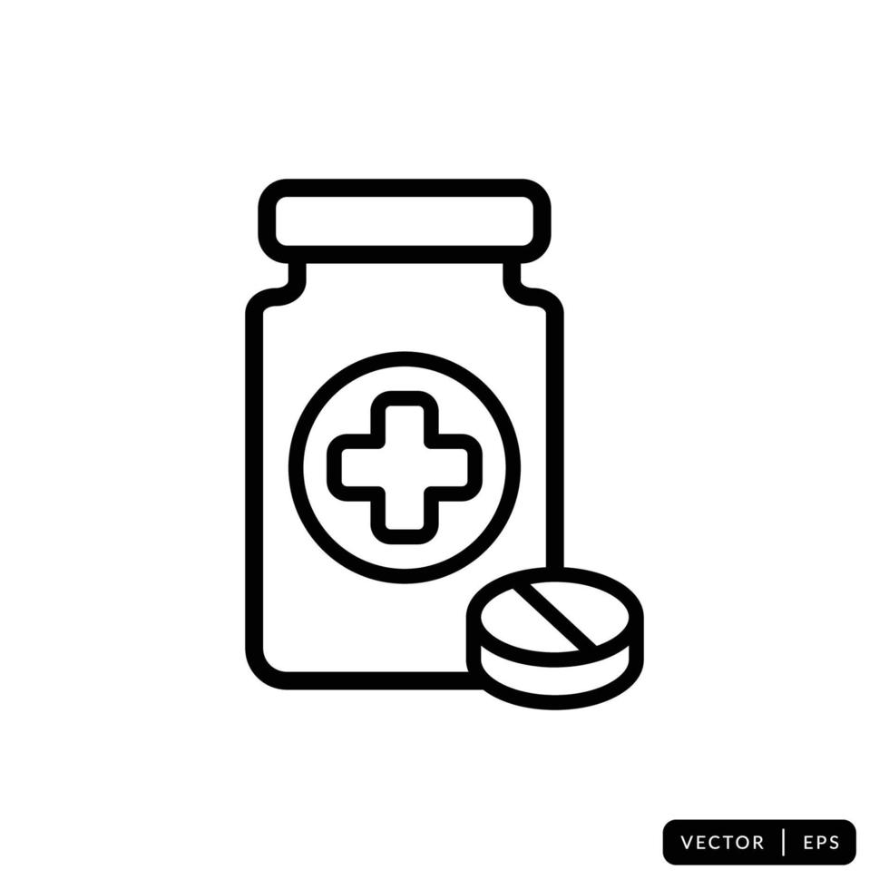 vector de icono de botella médica - signo o símbolo