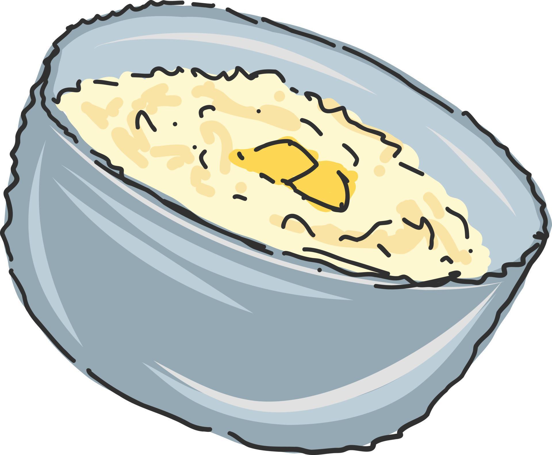 Corn grits and Hominy grits made from boiled cornmeal. Porridge made from hominy. Typical