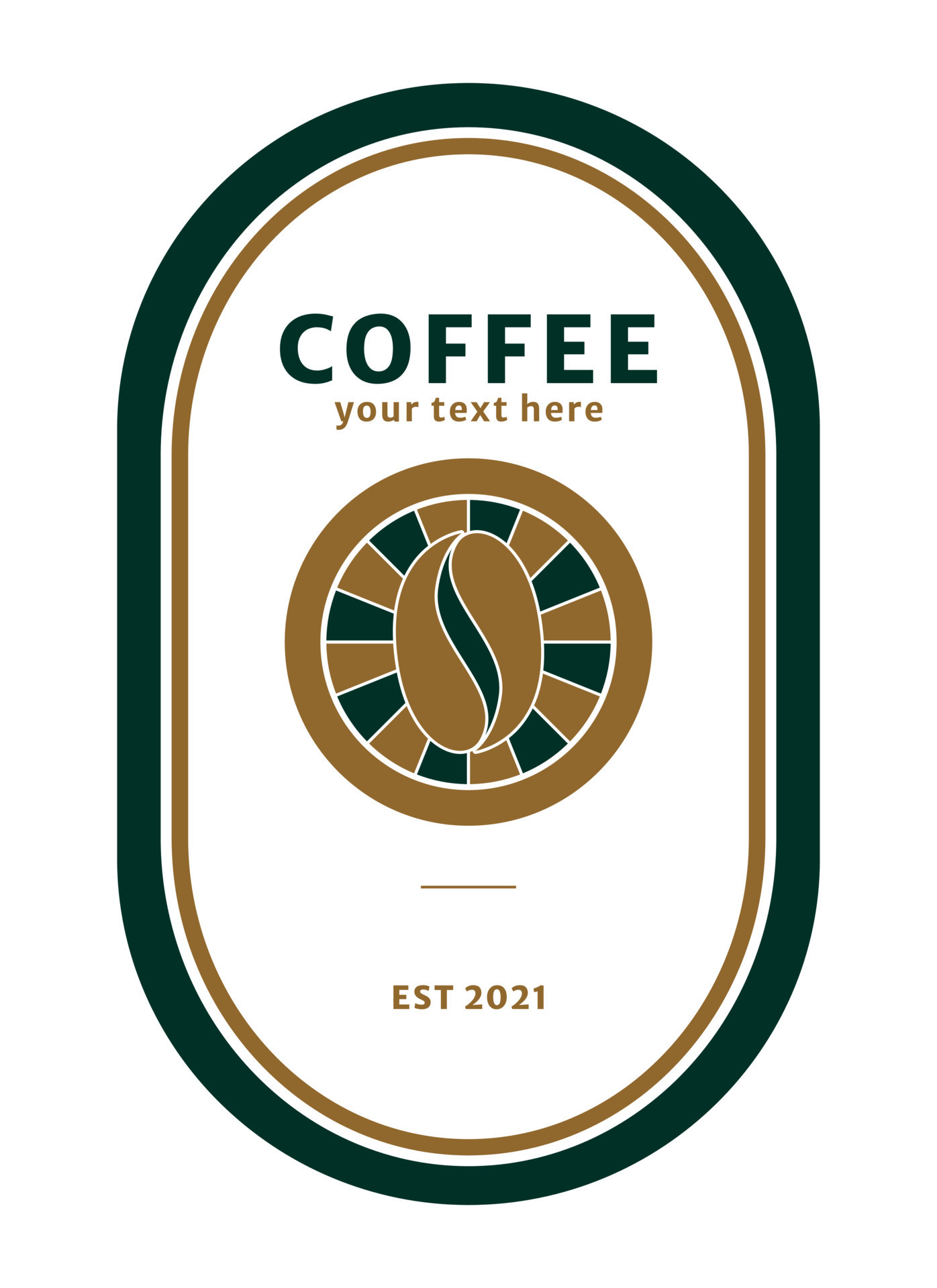 Retro coffee logo, labels, template in elegant and minimal ...