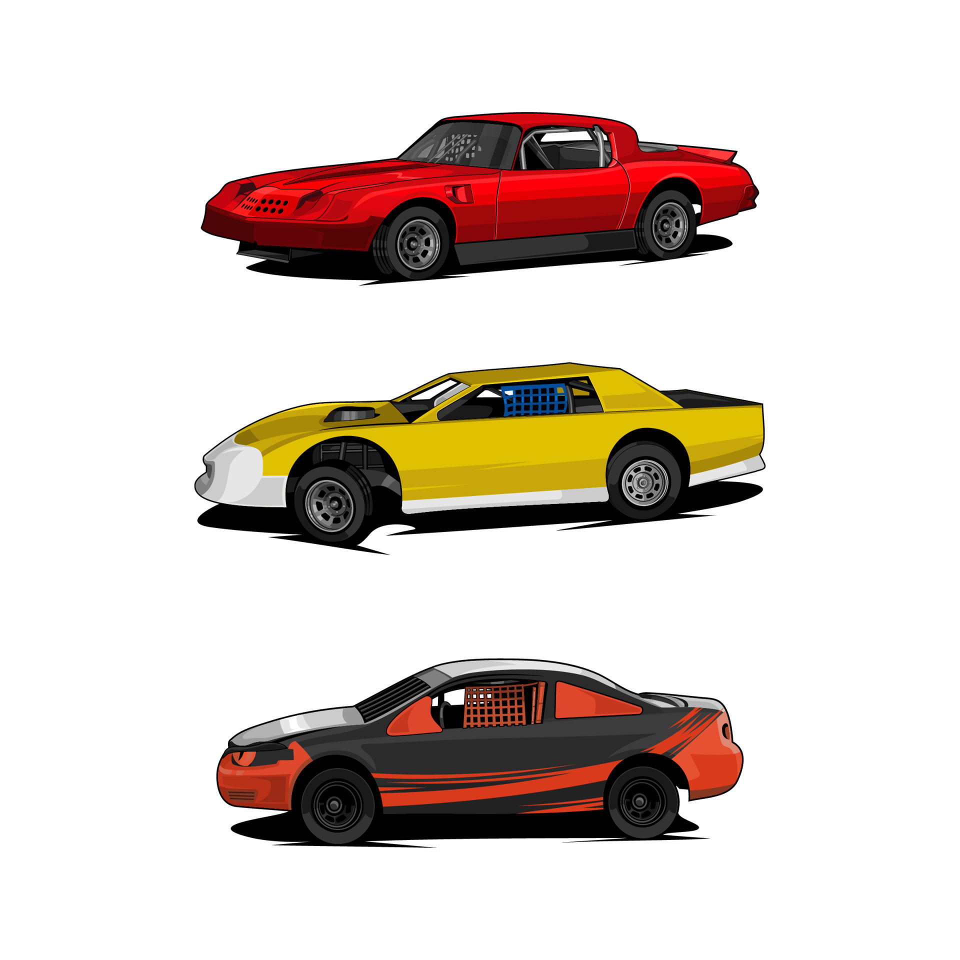 bundle set stock car racing vector 5928053 Vector Art at Vecteezy