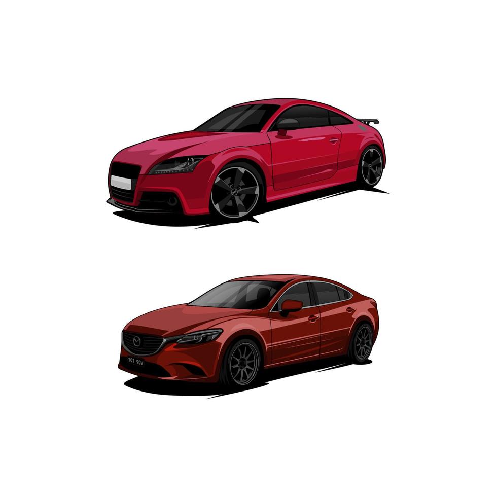bundle set car sport vector