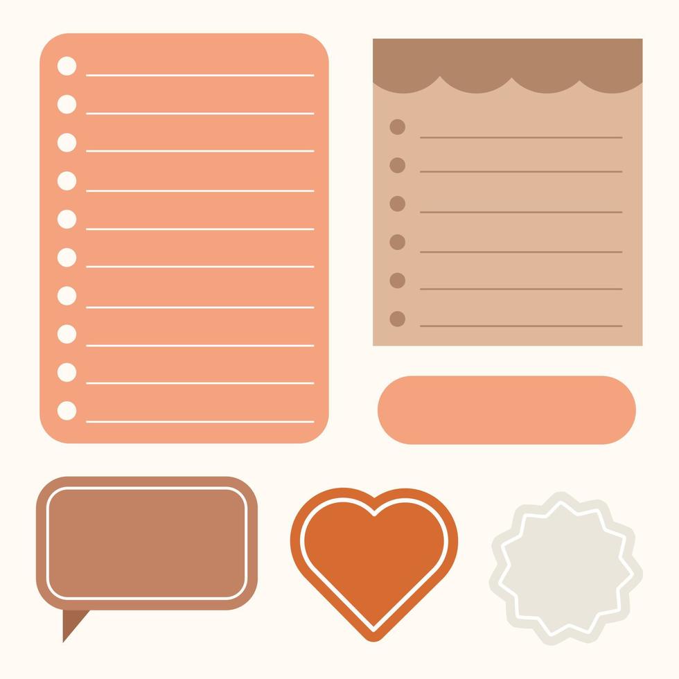 cute daily planner scrapbook element stationary vector