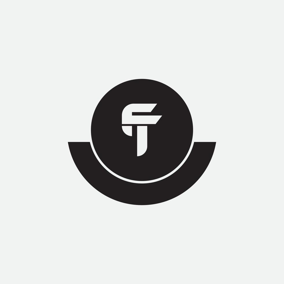 Initial letter tf or ft logo vector design template