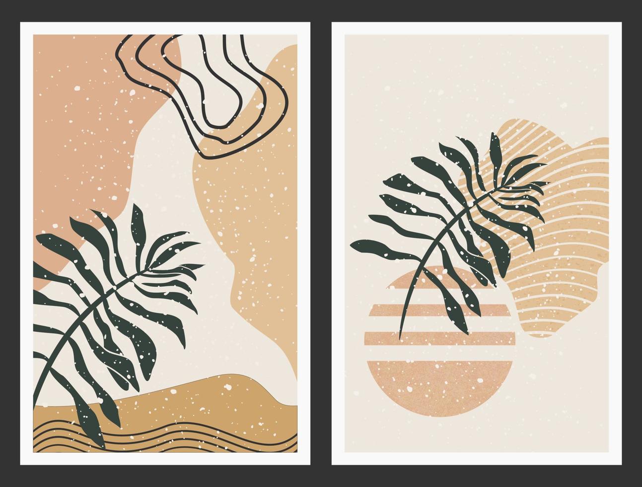 Modern boho abstract trendy background design. vector