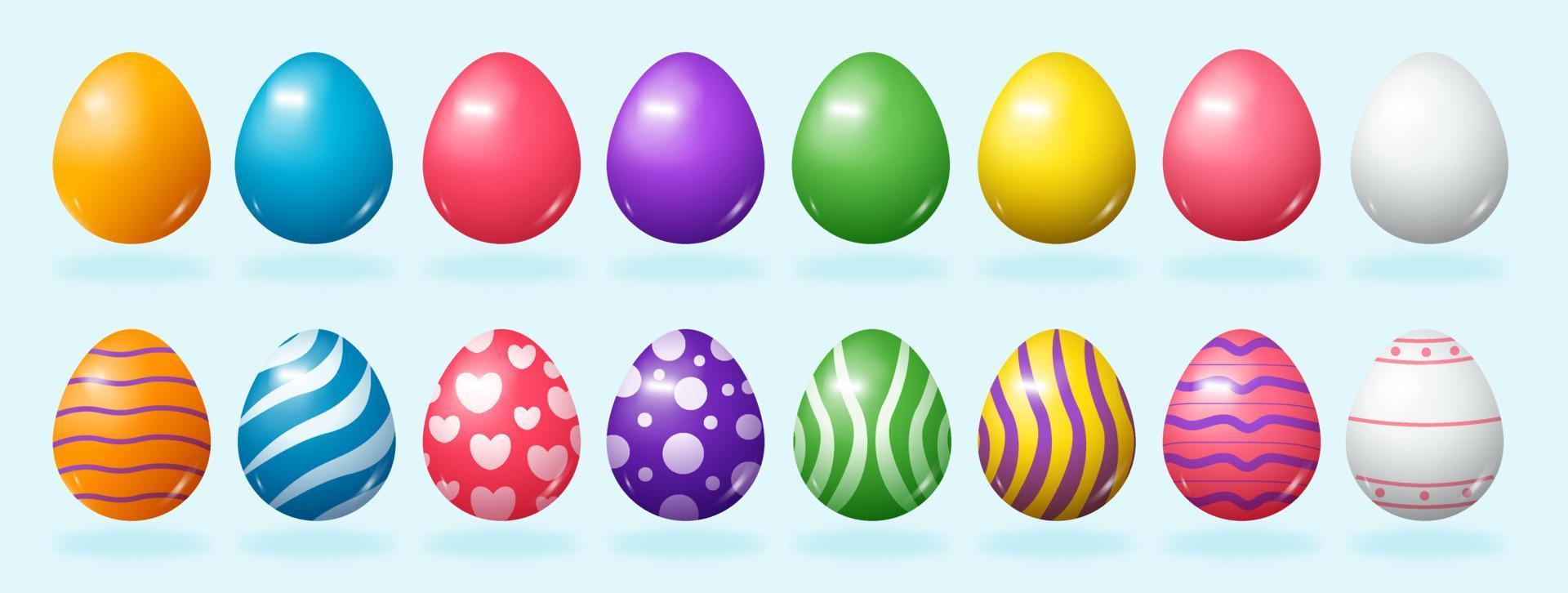 Ilustración de vector de colección de huevos de Pascua