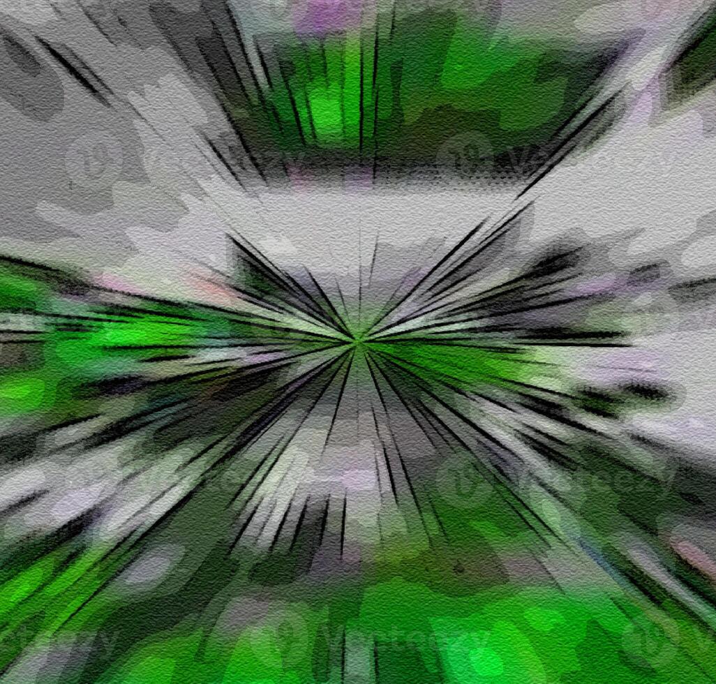 abstract light green and gray glitter blurring shiny distorted chromatic dynamic effect pattern with sky fluid texture on glitter. photo