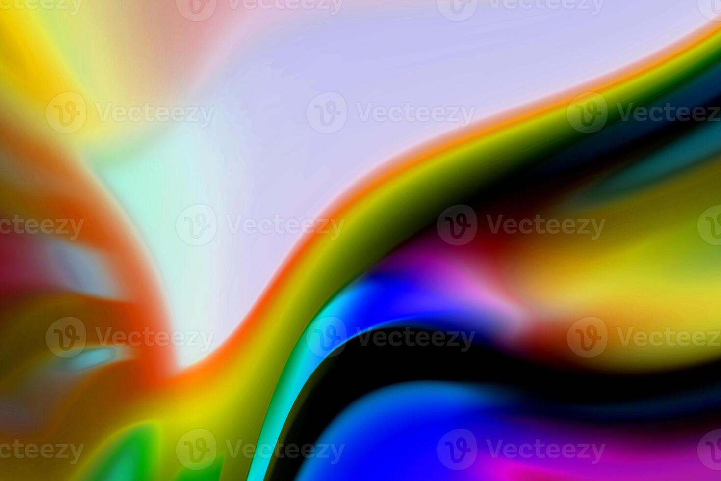 abstract rainbow blue and purple distorted chromatic wave rainbow light dreamy effect overlay fluids dynamic pattern on colorful. photo