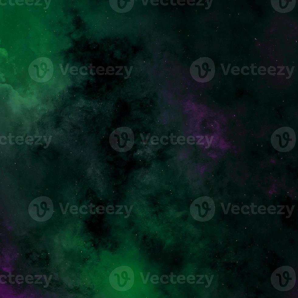abstract dark green space elegant smoke universe with star and galaxy milk blue stardust dynamic on space. photo