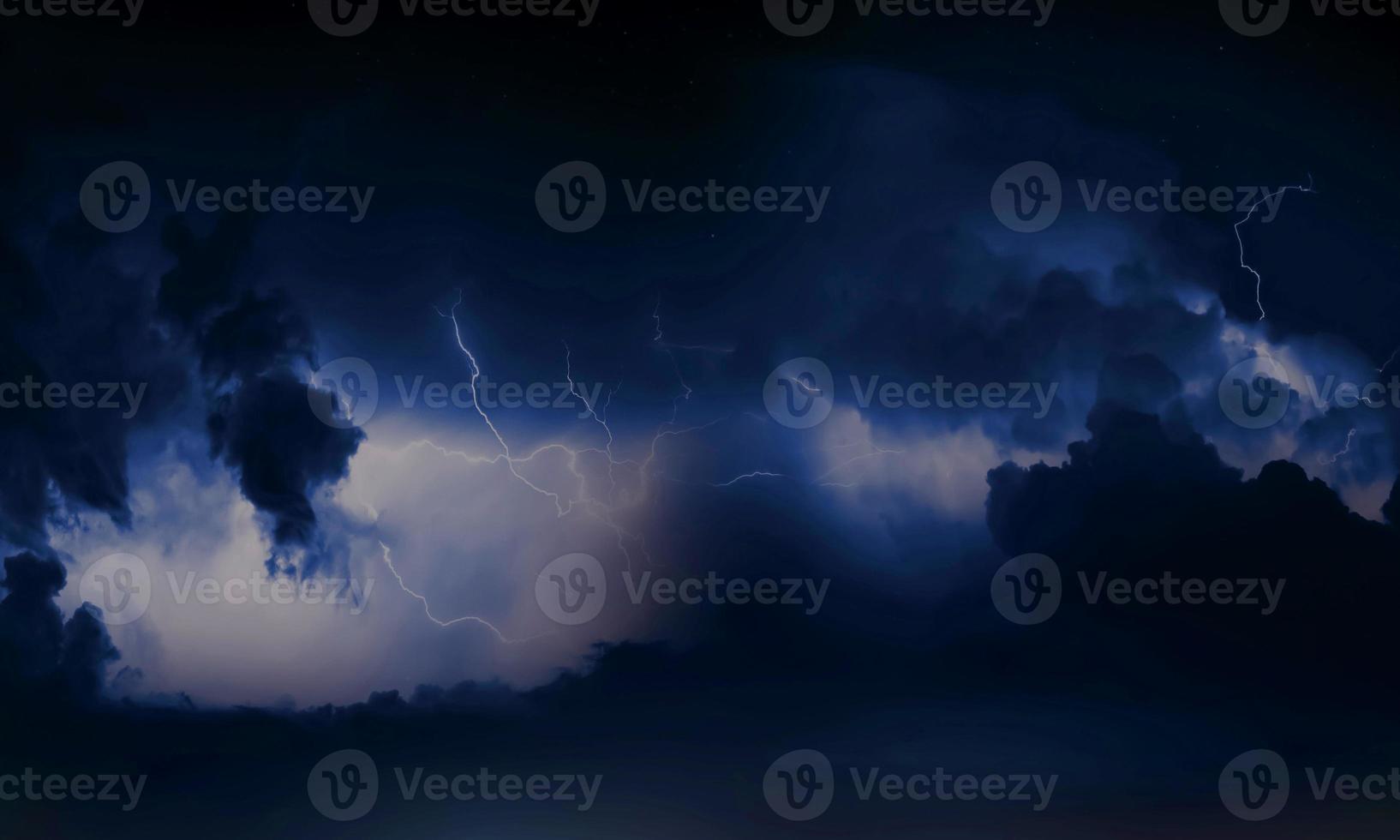 dark blue sky with some clouds surface abstract flow color thunder clouds in the sky. photo