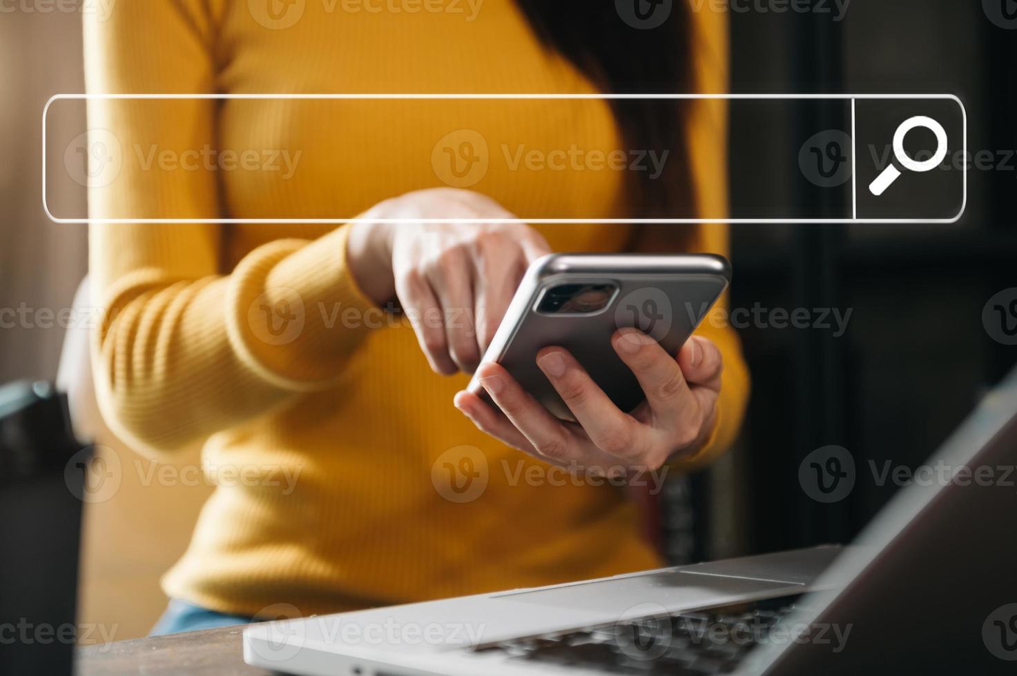 earching Browsing Internet Data Information Networking Concept photo