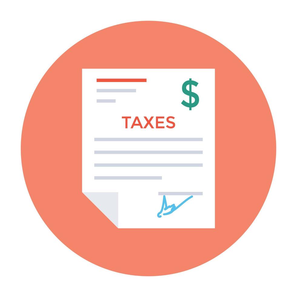 Trendy Taxes Concepts vector