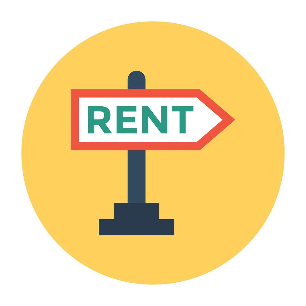 For Rent Sign vector