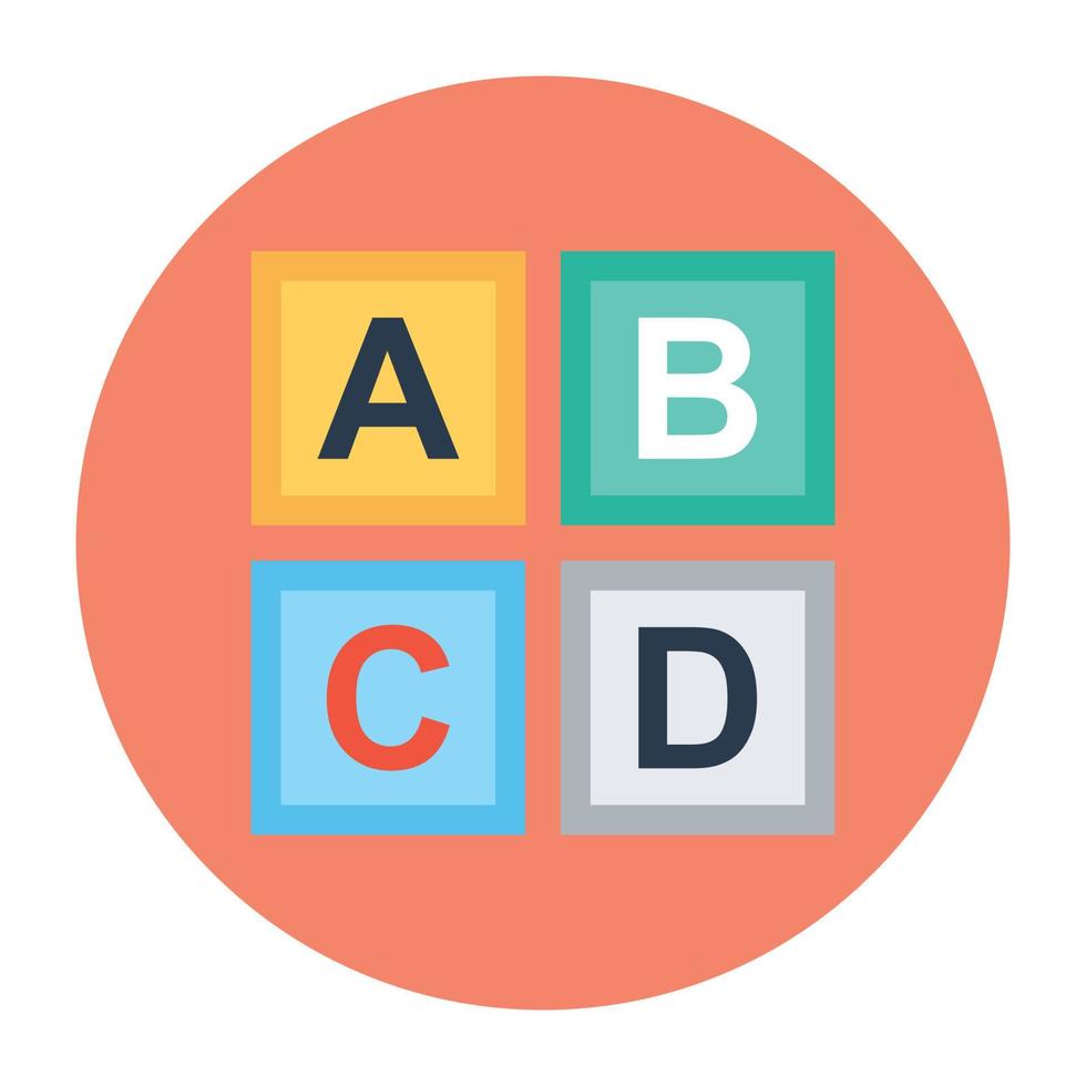Alphabet Blocks Concepts vector