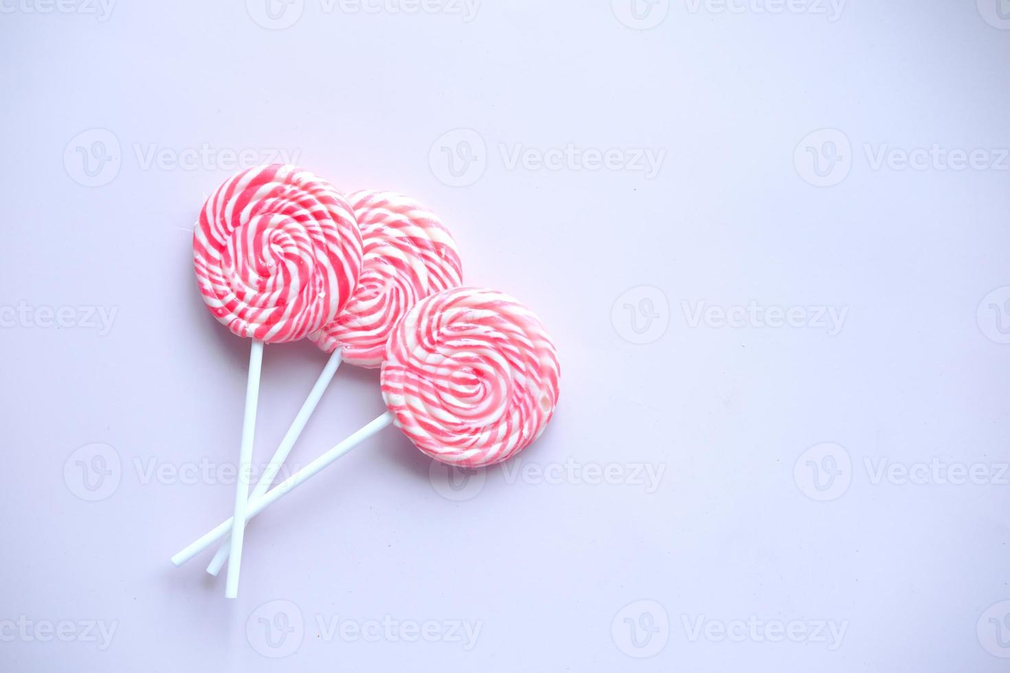 close up of lollipop candy on table photo