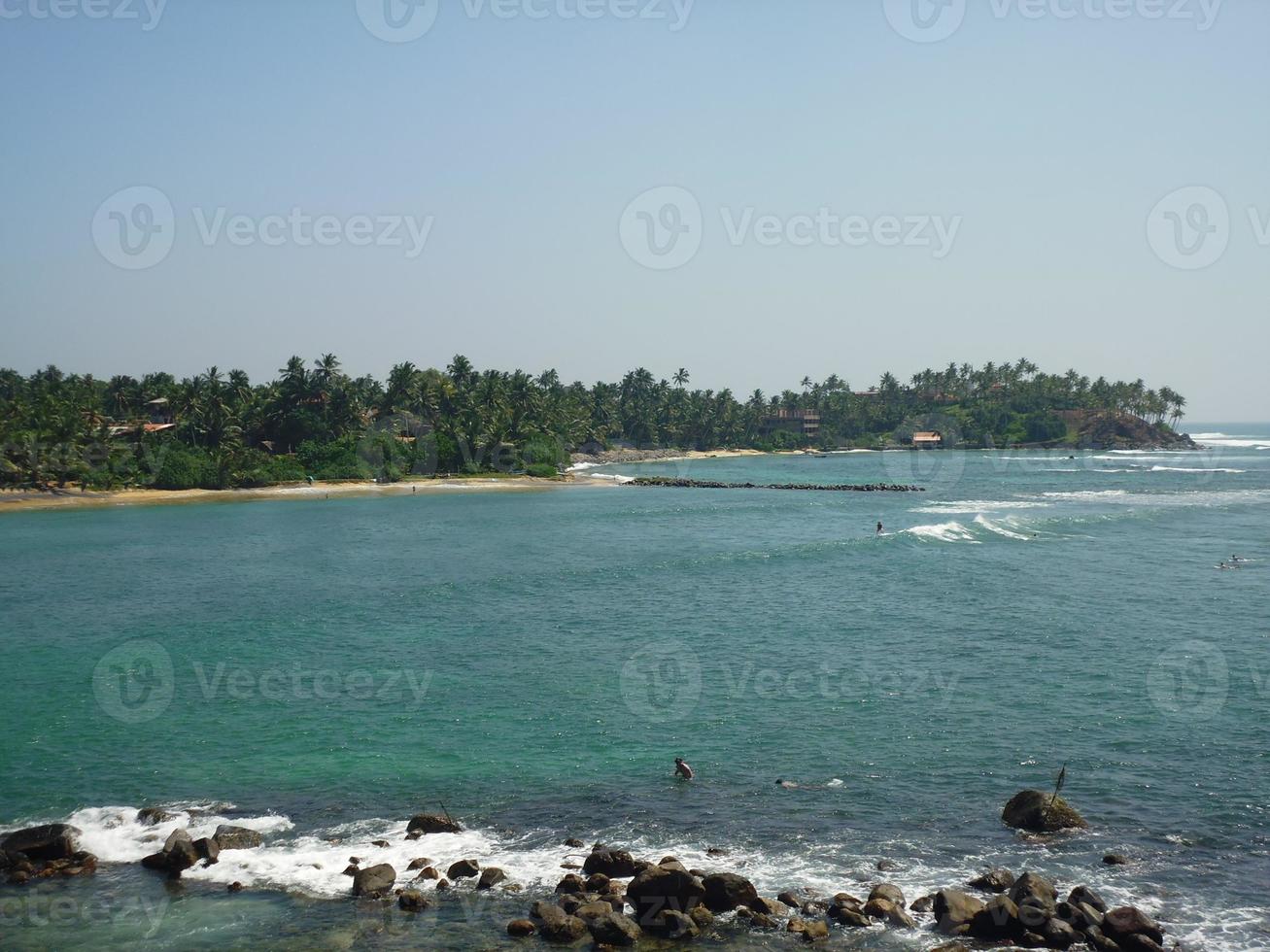 Ocean lagoon in Sri Lanka photo