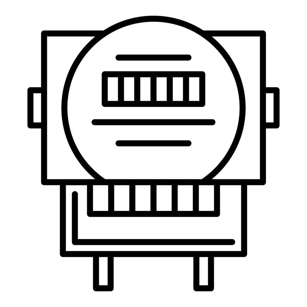 Electric Meter Line Icon vector