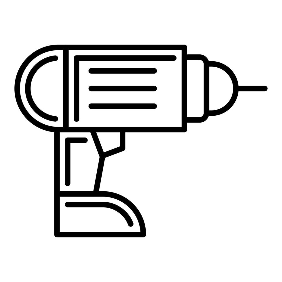 Drill Line Icon vector