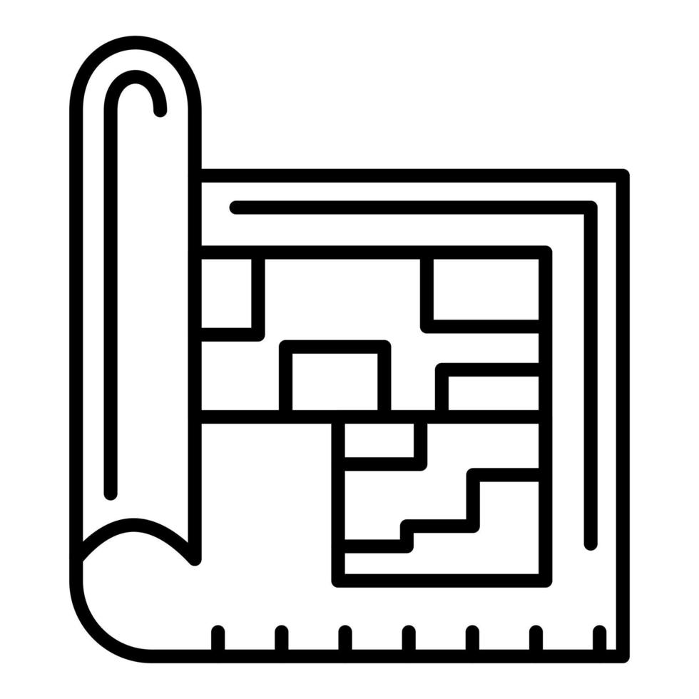 icono de línea de arquitectura vector