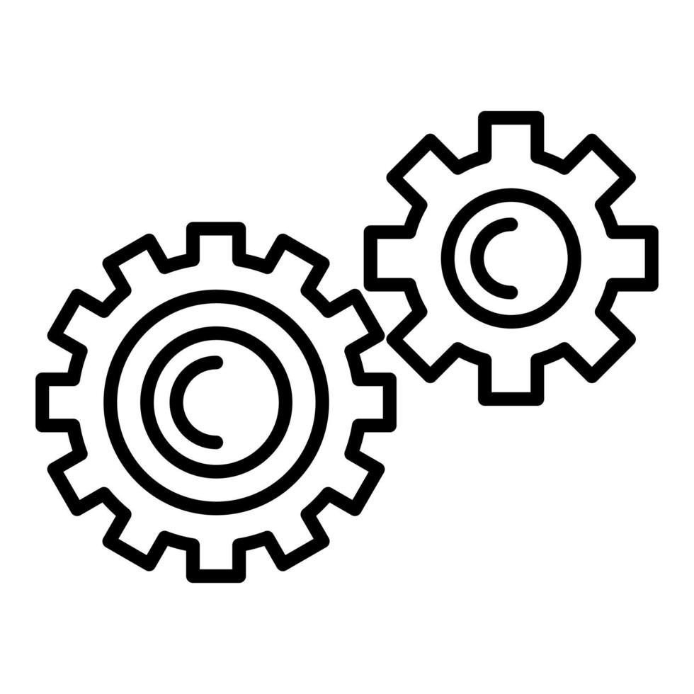 Gears Line Icon vector