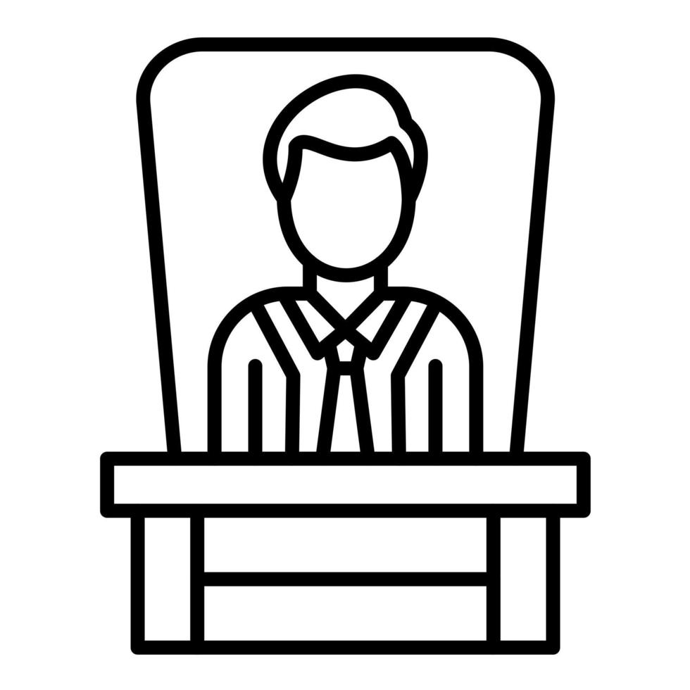 Boss Line Icon vector