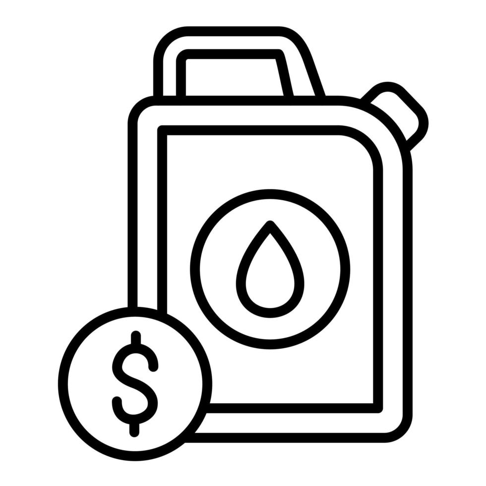 Oil Price Line Icon vector