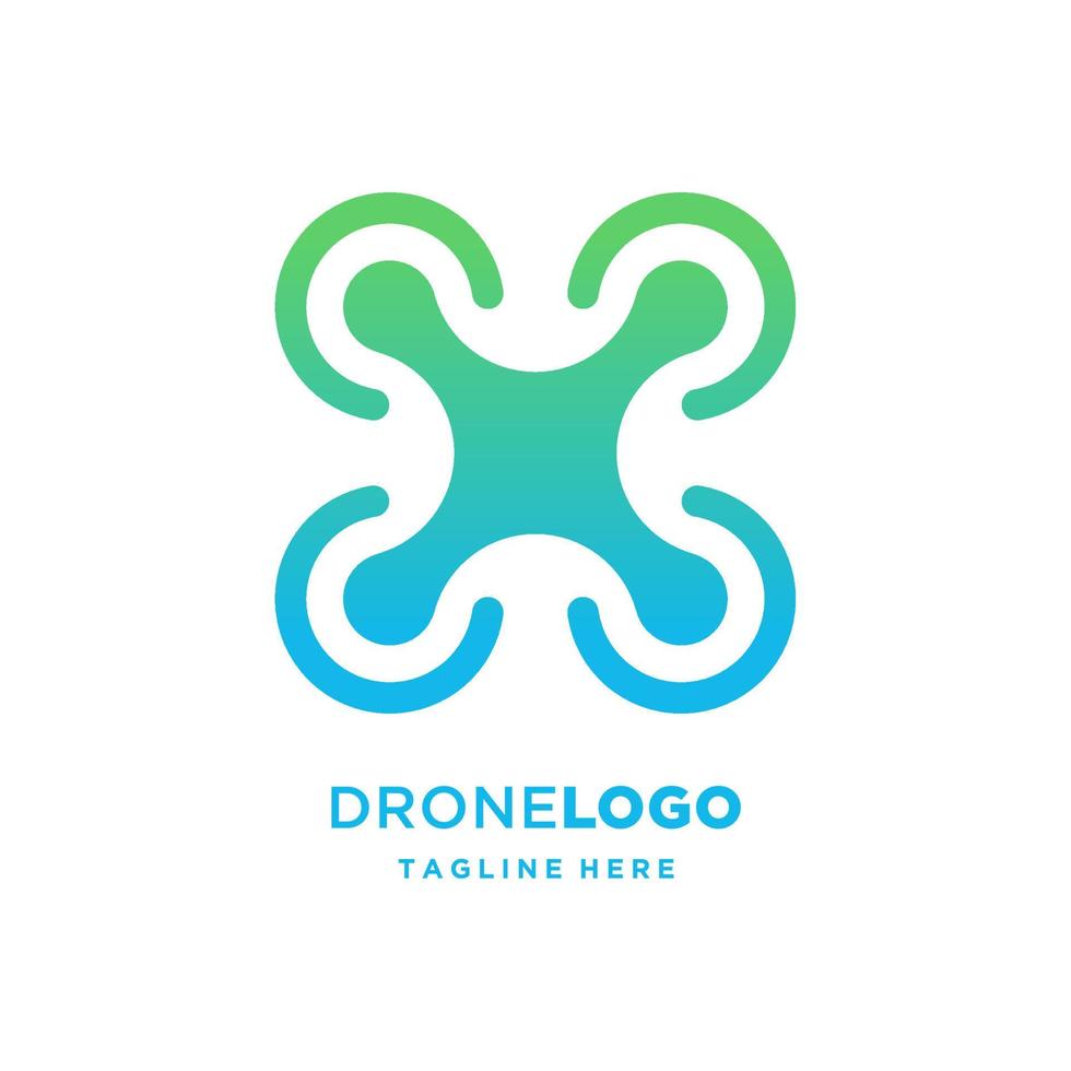 vector de diseño de plantilla de logotipo de tecnología de drones, emblema, concepto de diseño, símbolo creativo, icono