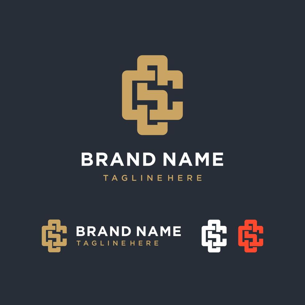 Monogram CS SC logo design inspiration vector