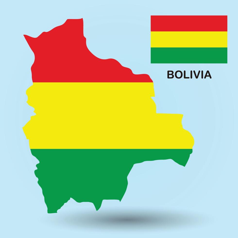 Bolivia Map and Flag Background vector