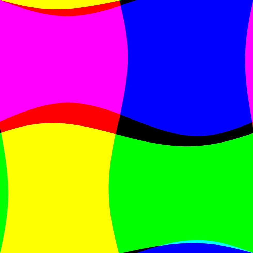 Eighties Neon Abstract Wobbly Squares vector