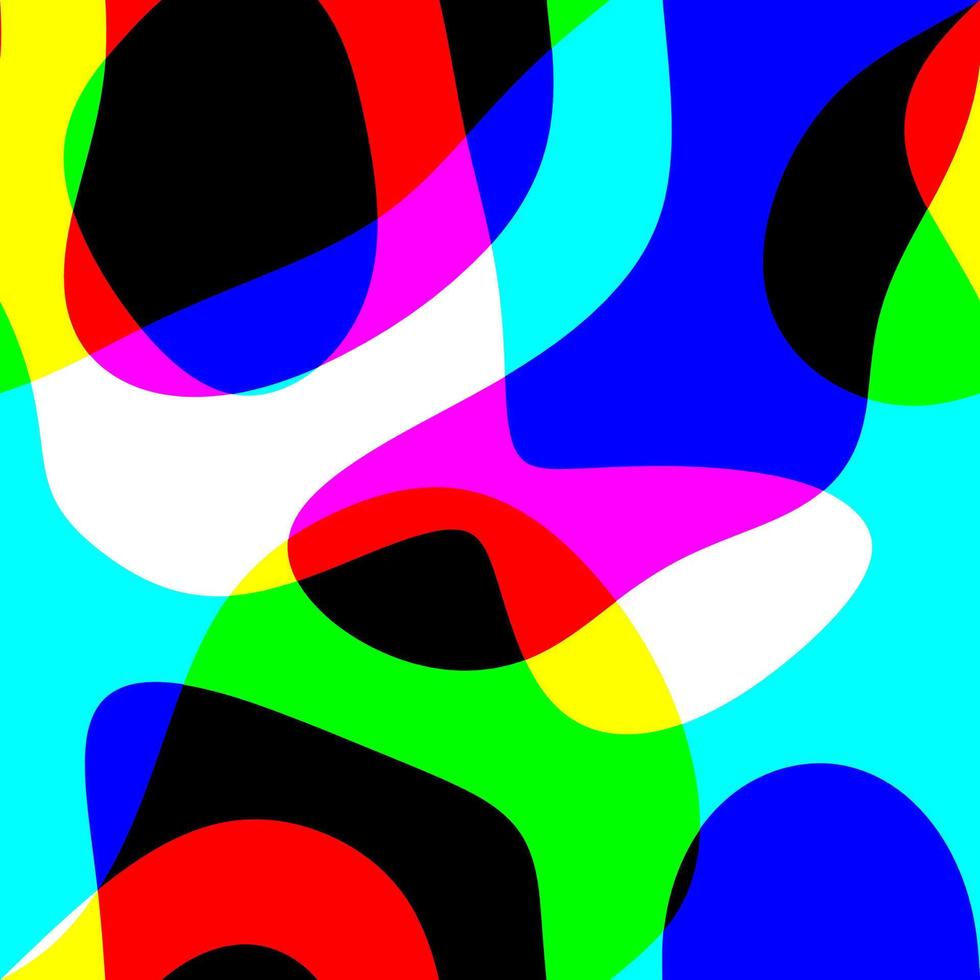 Wavy Neon Liquid Groovy Abstract Swirl vector