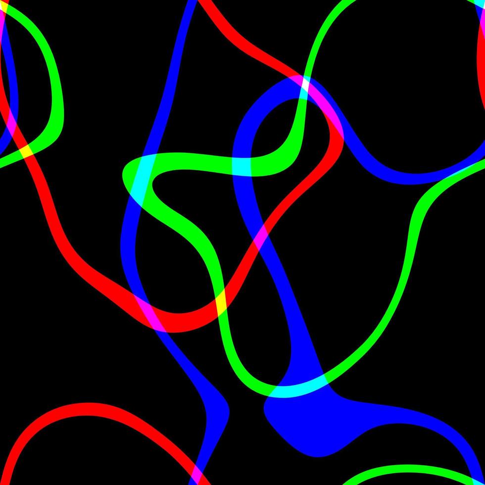 Minimal Fluorescent Groovy Retro Neon Lines vector