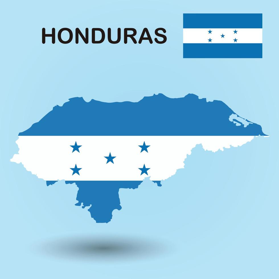 Honduras Map and Flag Background vector