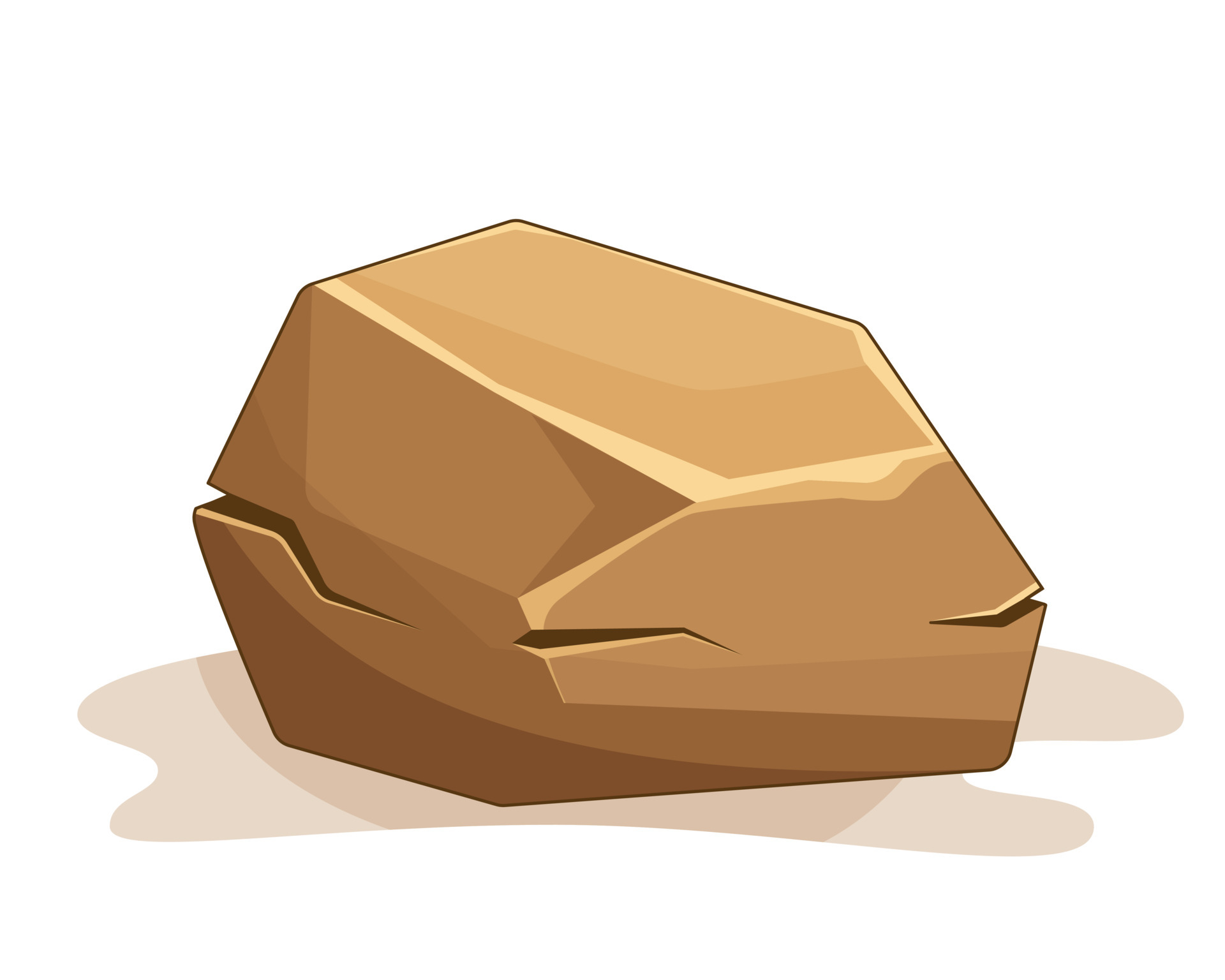 Rock stone, Brownstones. Set of different boulders. Cartoon heap of heavy  cobbles. Solid natural building material or mountain landscape element.  Pile from large and small rough boulders. Vector 5933462 Vector Art at