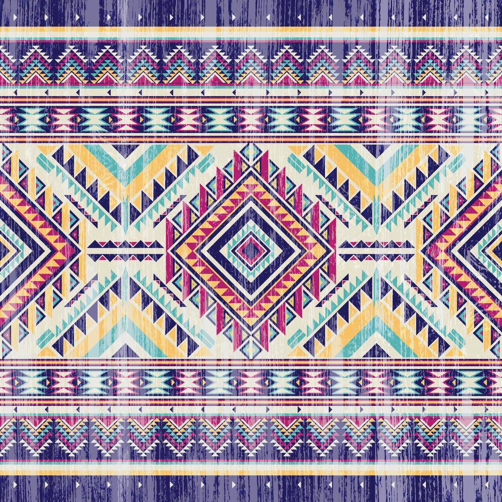 Native american indian ornament pattern geometric ethnic textile texture tribal aztec pattern navajo mexican fabric seamless Vector decoration fashion