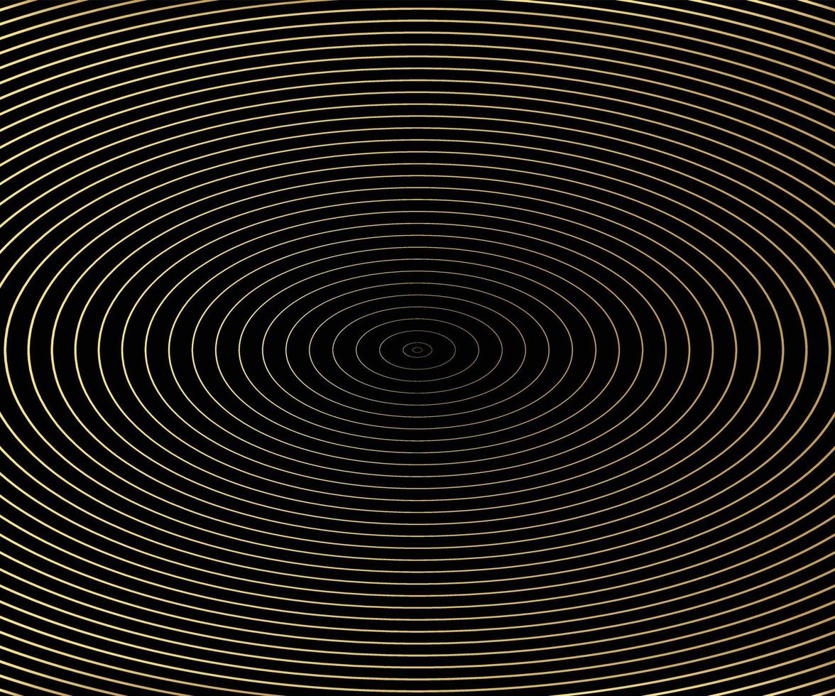 Gold luxurious circle pattern with golden wave lines over. Abstract background, vector illustration