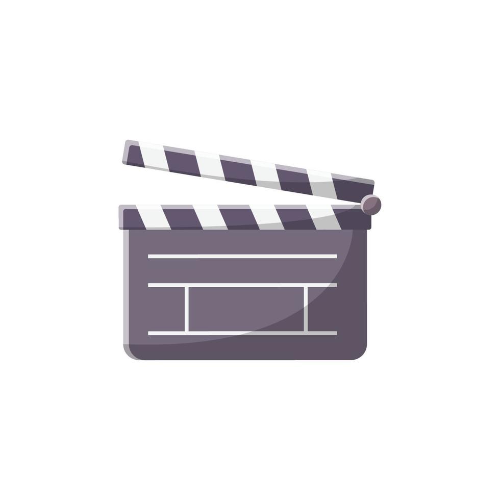 Clapperboard Flat Illustration. Clean Icon Design Element on Isolated White Background vector